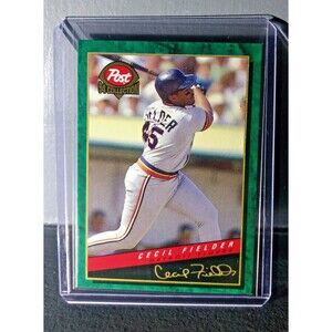 1994 Cecil Fielder Post Collection #17 Baseball Card Detroit Tigers